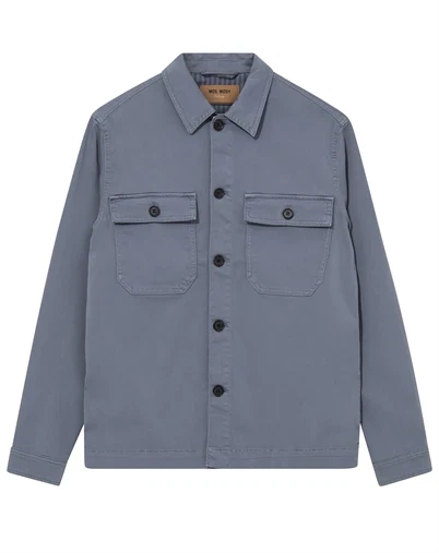 Mos Mosh Gallery - MMGMatteo Soft Overshirt - Flint Stone